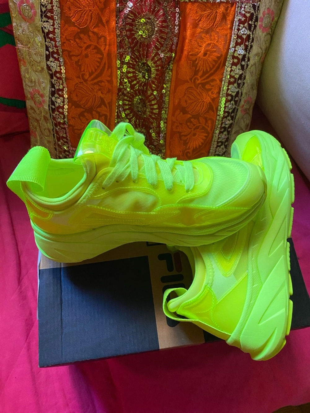 Neon Green Sneakers by Fila - Picture 4 of 6